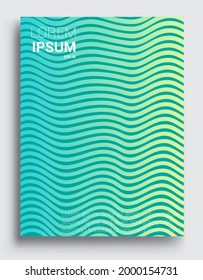 Geometric halftone gradients. Vector illustration of bright color on A4 cover, abstract pattern background with line gradient texture for minimal dynamic cover design.