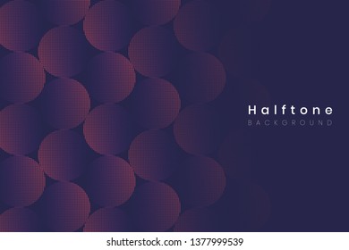 Geometric halftone navy blue background vector