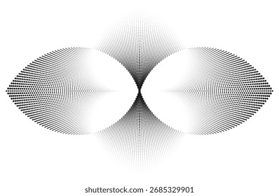 Padrão De Pétala De Meio-Tom Geométrico - Design De Vetor Simétrico Abstrato.