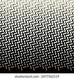 Geometric Halftone seamless pattern of vector. Abstract repeating patterns, black and white Ink Print Background.