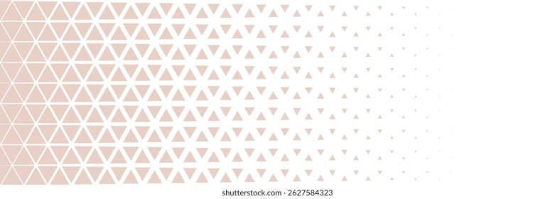 Geometrisches Halbtondreieck Hintergrund in beiger Farbe. Minimalistisches Gittermuster. Ideal für Öko-Branding, Header, Verpackung, Web-Design, Visitenkarte, ästhetische Themenbanner
