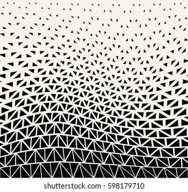 geometric halftone triangle minimal graphic vector pattern