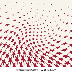 Geometric halftone vector pattern with stars. Usable as border, design element or background.