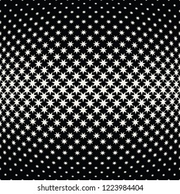 Geometric halftone vector pattern with stars. Usable as border, design element or background.