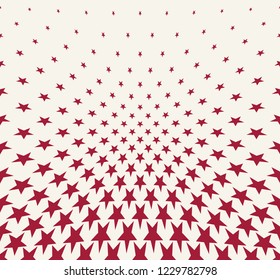 Geometric halftone vector pattern with stars. Usable as border, design element or background.