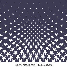 Geometric halftone vector pattern with stars. Usable as border, design element or background.