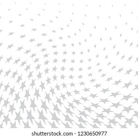 Geometric halftone vector pattern with stars. Usable as border, design element or background.