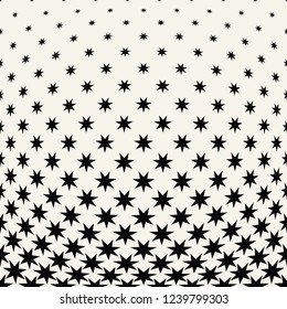 Geometric halftone vector pattern with stars. Usable as border, design element or background.