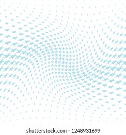 Geometric halftone vector pattern with stars. Usable as border, design element or background.