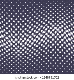 Geometric halftone vector pattern with stars. Usable as border, design element or background.