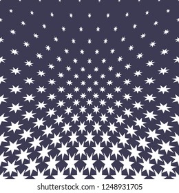 Geometric halftone vector pattern with stars. Usable as border, design element or background.
