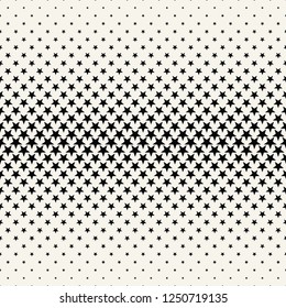 Geometric halftone vector pattern with stars. Usable as border, design element or background.