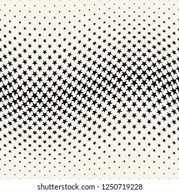 Geometric halftone vector pattern with stars. Usable as border, design element or background.