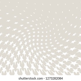 Geometric halftone vector pattern with stars. Usable as border, design element or background.