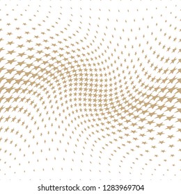 Geometric halftone vector pattern with stars. Usable as border, design element or background.