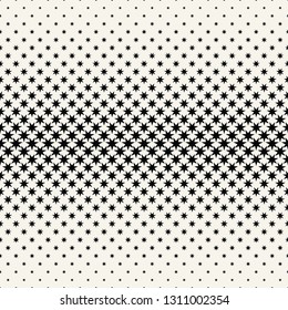 Geometric halftone vector pattern with stars. Usable as border, design element or background.