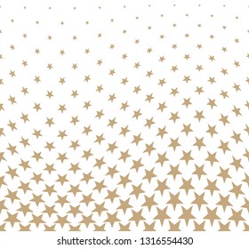 Geometric halftone vector pattern with stars. Usable as border, design element or background.