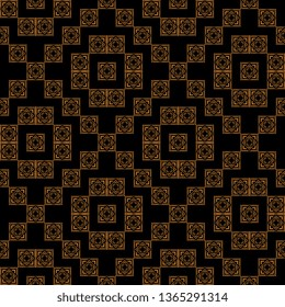 Geometric hand drawn golden seamless pattern luxury design background