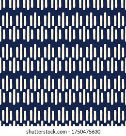 Geometric hand drawn line vector pattern. Abstract blue stripe background. Bohemian luxury wallpaper.