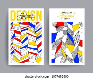 Geometric hand drawn pattern. Abstract design for cover, banner, flyer and poster.