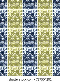 Geometric, hand drawn seamless pattern in ethnic style. Tribal, folk traditional motifs. Aztec, Peruvian, Mayan, Mexican, Native American. Vector illustration.