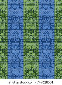 Geometric, hand drawn seamless pattern in ethnic style. Tribal, folk traditional motifs. Aztec, Peruvian, Mayan, Mexican, Native American. Vector illustration.