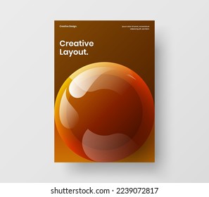 Ilustración vectorial del diseño de la gafas geométricas. Limpiar la plantilla de cubierta corporativa de bolas 3D.