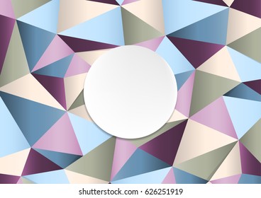 Geometric handcraft colorful paper template abstract background vector design