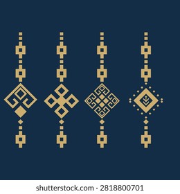 Geometric Hanging Ornament Collection with Minimal Decorative Elements