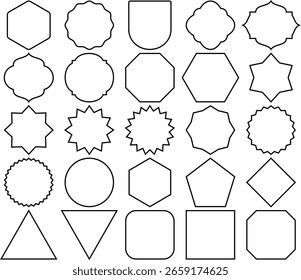 Geometrische Harmonie Eine Leinwand von Formen für Design Inspiration schaffen Einheit mit schwarzen Linien weiß