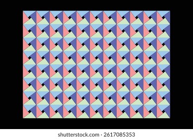 Geometric Harmony A Kaleidoscope of Triangles vector illustration.