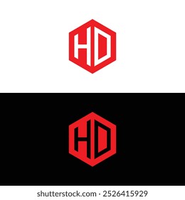 Geometric HD Monograma Design de logotipo