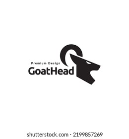 geometric head mountain goat logo
