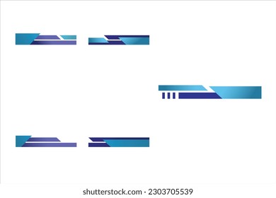 Geometric Header Footer Vector Design
