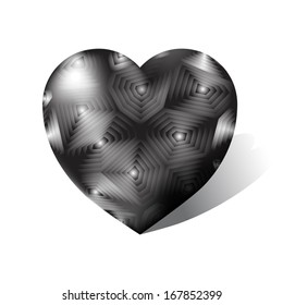 Geometric heart background with white background and shadow. Can be used for packaging, invitations, Valentine's Day, mass print production. 