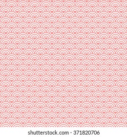 geometric heart and circles seamless pattern. Vector Illustration