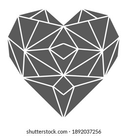 Geometric heart for cricut, pattern, wedding, card.