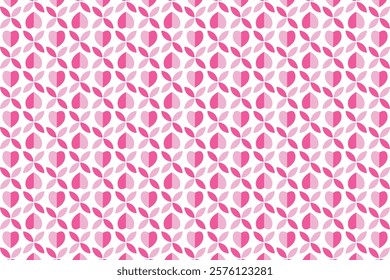 Geometric heart flower background abstract