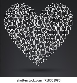 Geometric Heart from Hexagons.