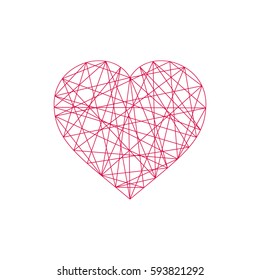 Geometric heart icon. 