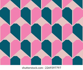 Geometric heart seamless pattern background. Vector illustration for holiday design. Abstract romantic photo frame. Stylish decorative bright label set. Fashion valentine day ornament.