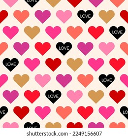 Diseño de patrones geométricos sin fisuras para el día de San Valentín.