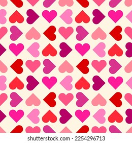 Geometric heart seamless pattern design for valentine’s day.