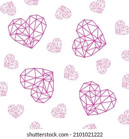 patrón geométrico sin soldadura, ilustración de línea rosa, perfecto para fondos, símbolos, logotipos y tarjetas de saludo