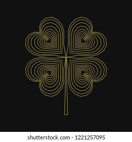 Vector de diseño de forma de corazón geométrico