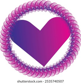 Geometric Heart Shape with Modern Sans-Serif Font - Vector Illustration..
Pink and blue colour Gradient tool add.