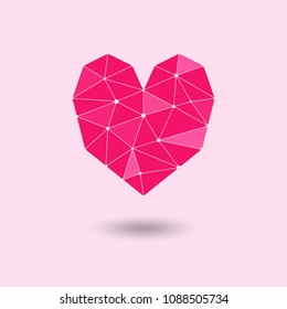Geometric heart. Vector illustration. Eps10