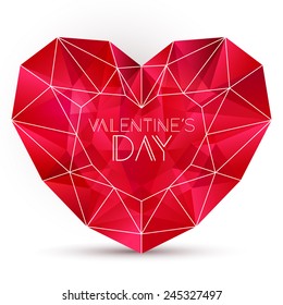 Geometric heart - vector valentine's day card