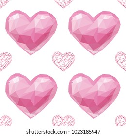 Geometric Hearts pattern  to the day of St Valentines