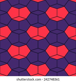 geometric heart-shaped seamless pattern